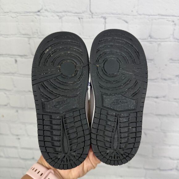 Nike Air Jordan 1 Mid Kids Size 8C Sneakers Blue Yellow Basketball School Shoes - Picture 10 of 11